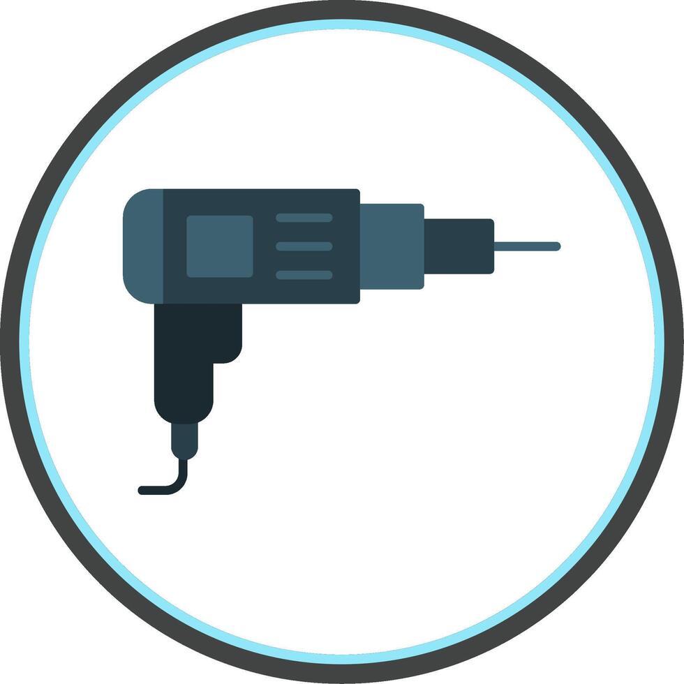 Driller Flat Circle Icon vector