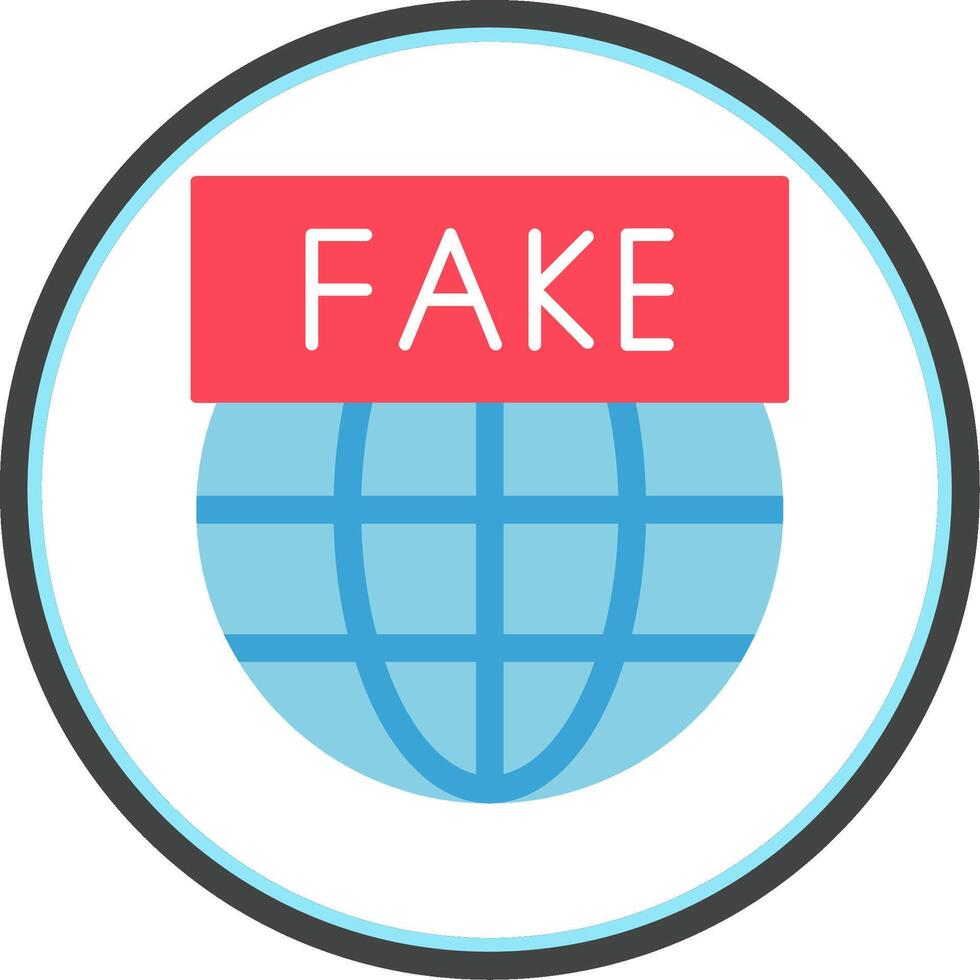 Fake News Flat Circle Icon vector
