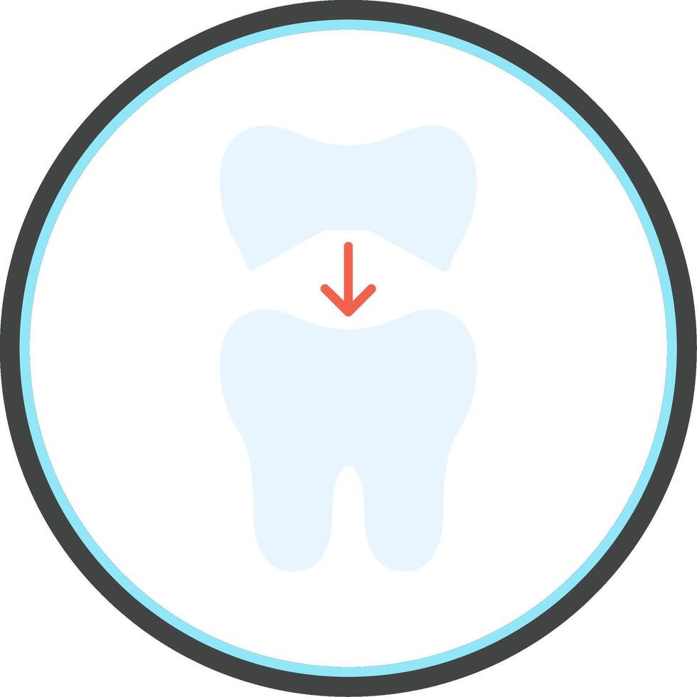 Tooth Cap Flat Circle Icon vector
