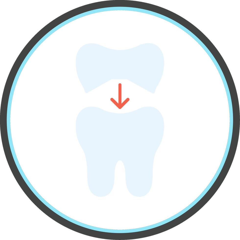 Tooth Cap Flat Circle Icon vector