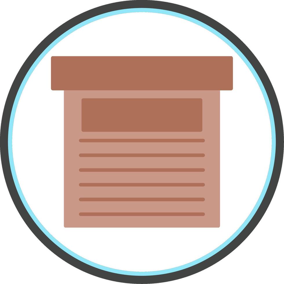 Storage Box Flat Circle Icon vector