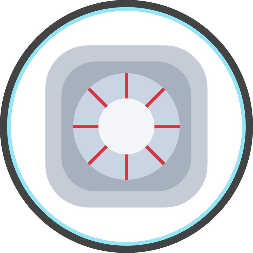Lifebuoy Flat Circle Icon vector