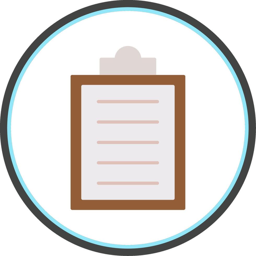 Clipboard Flat Circle Icon vector