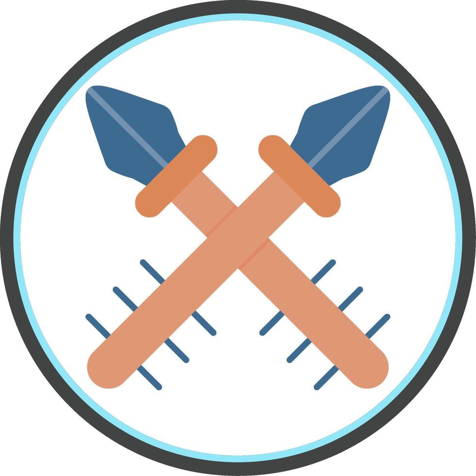 Harpoon Flat Circle Icon vector