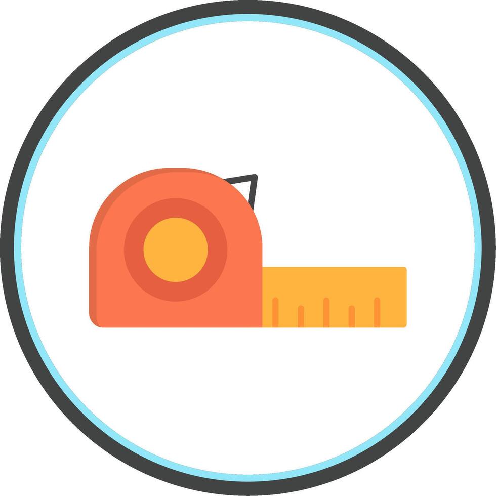 Measure Flat Circle Icon vector