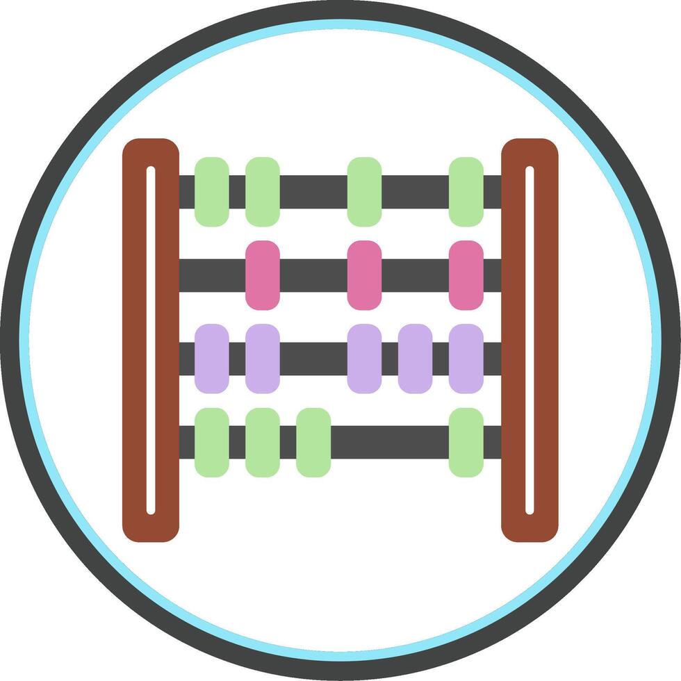 Abacus Flat Circle Icon vector