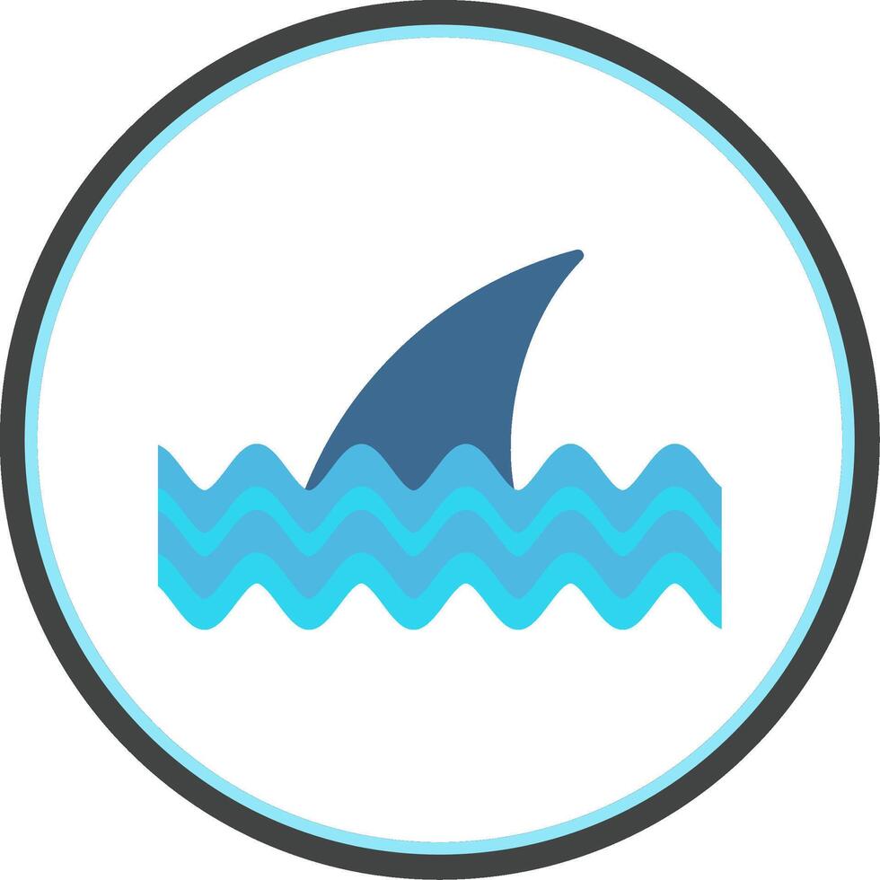 Fins Flat Circle Icon vector