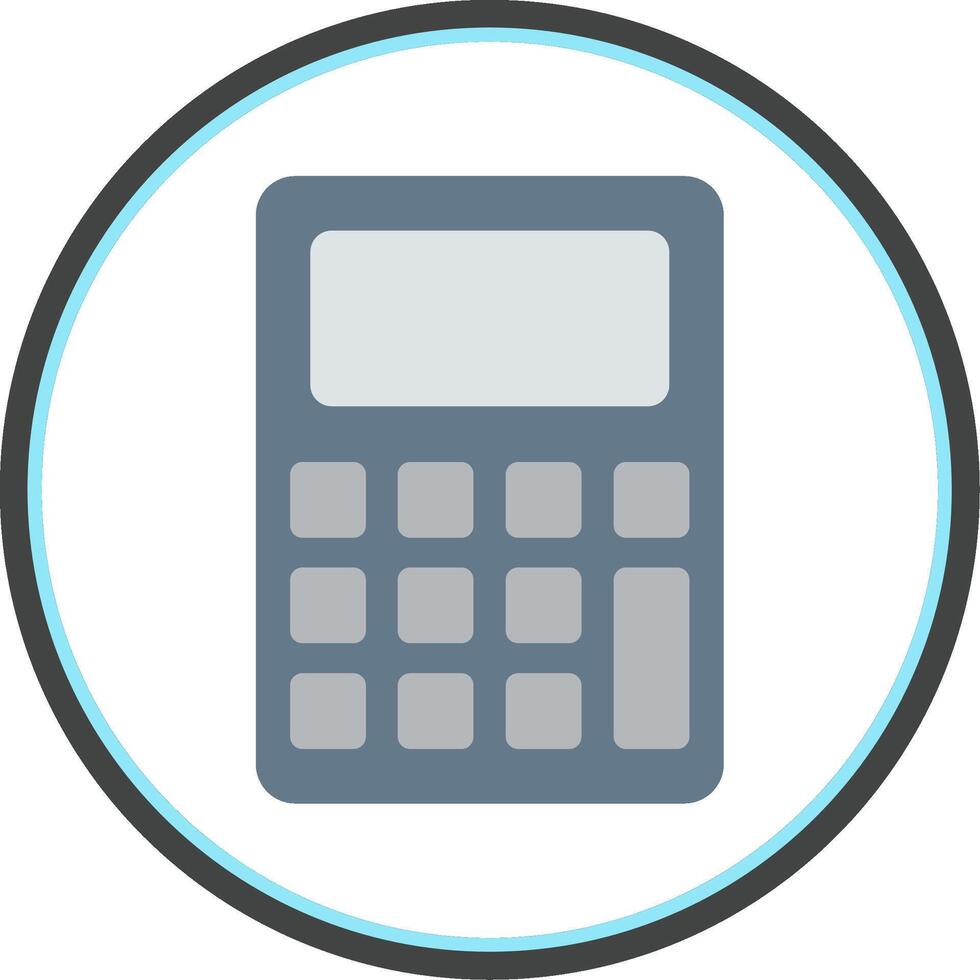 Calculator Flat Circle Icon vector