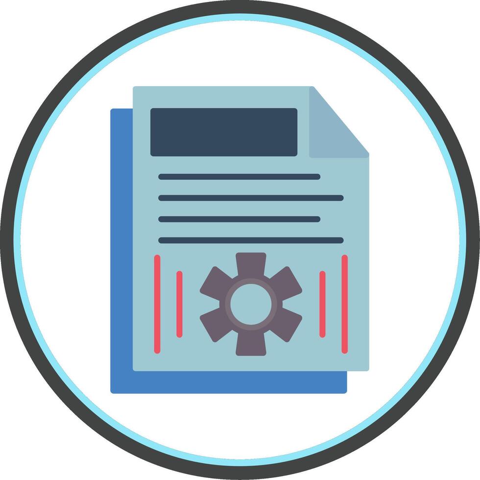 Tasks Flat Circle Icon vector