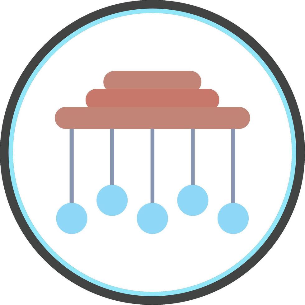 Pendulum Flat Circle Icon vector