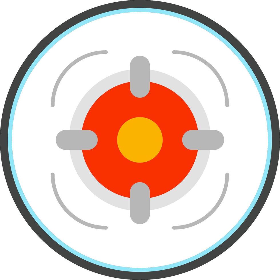 Target Flat Circle Icon vector