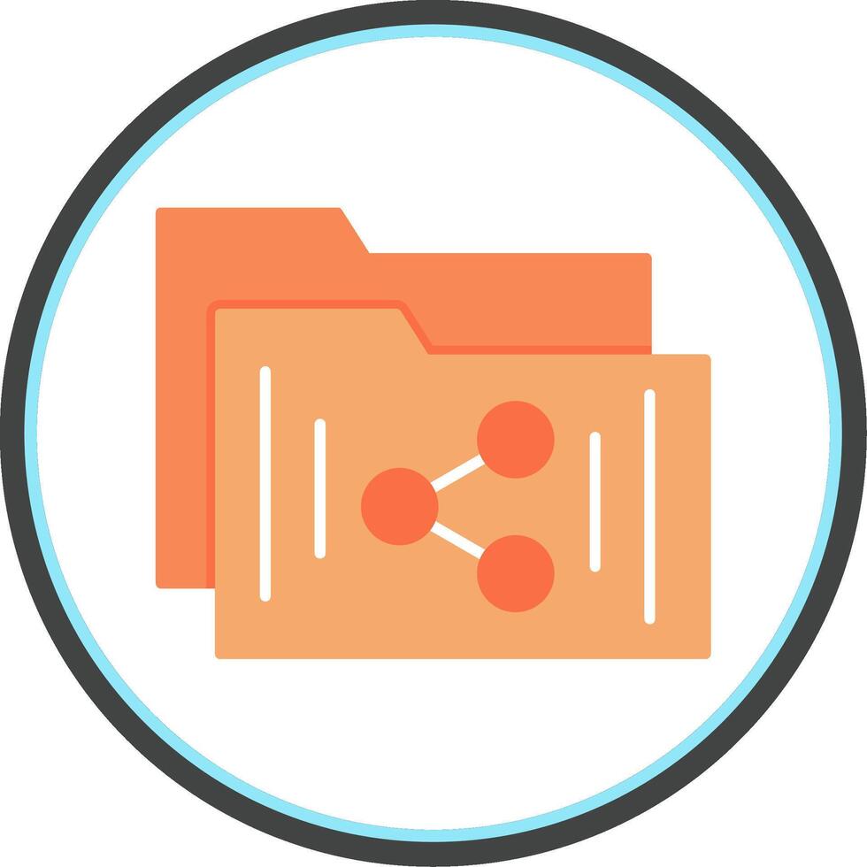 Share Flat Circle Icon vector