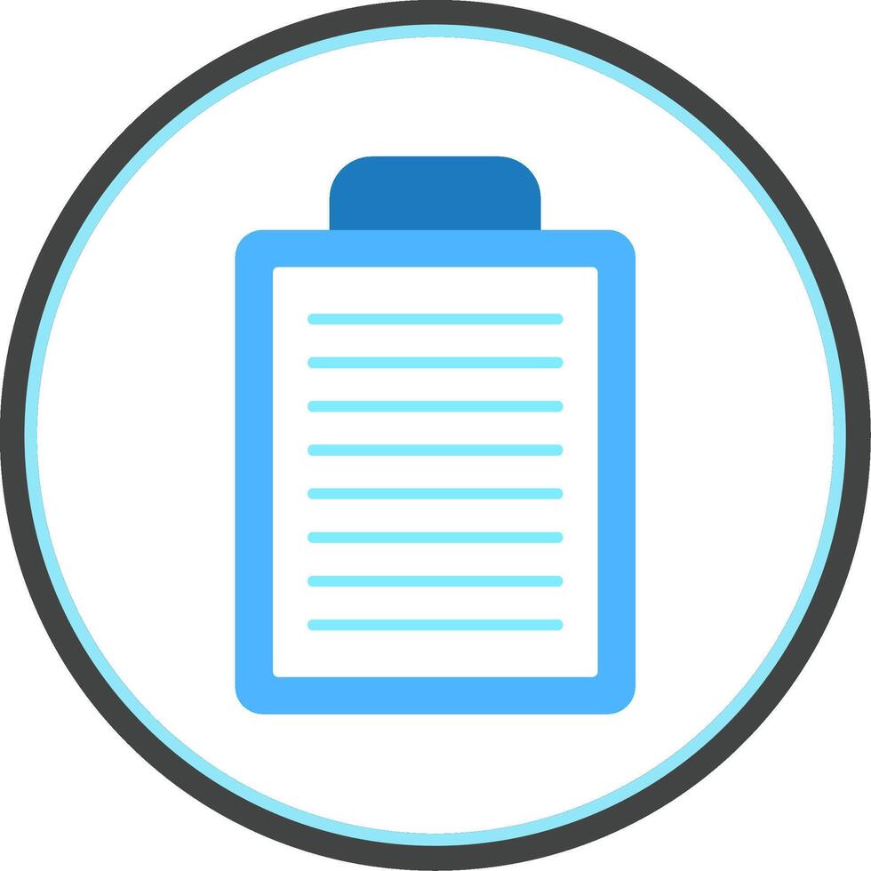 Clipboard Flat Circle Icon vector