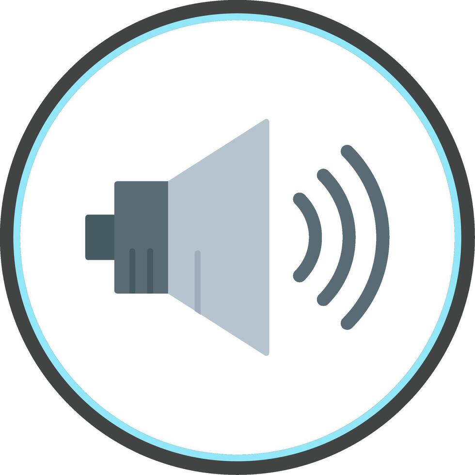 Speaker Flat Circle Icon vector