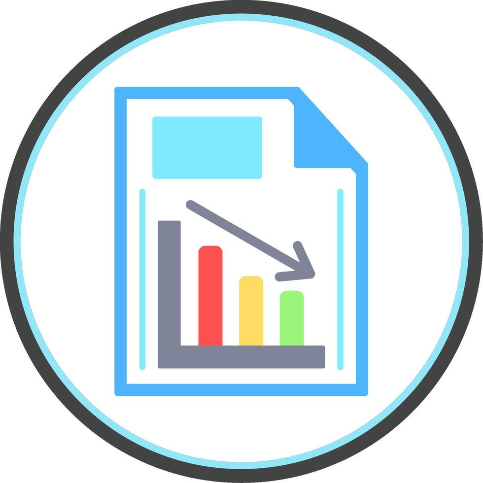 Document Flat Circle Icon vector