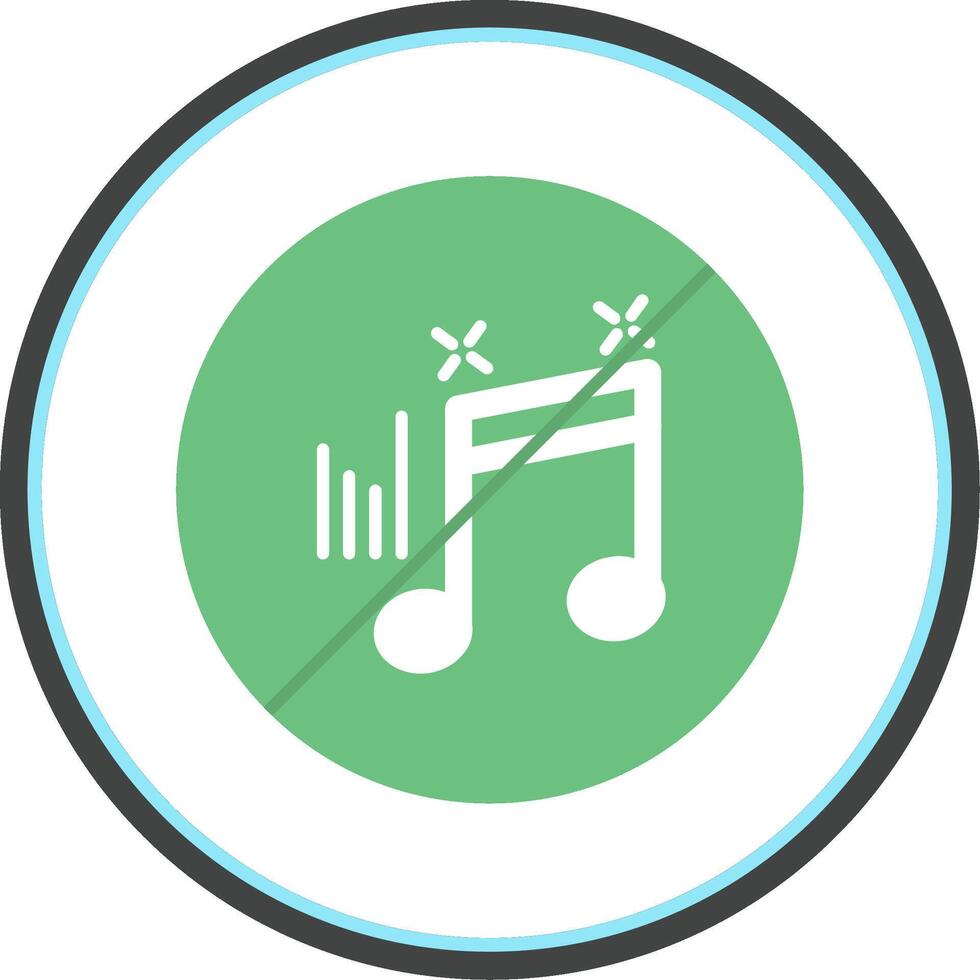 No Music Flat Circle Icon vector