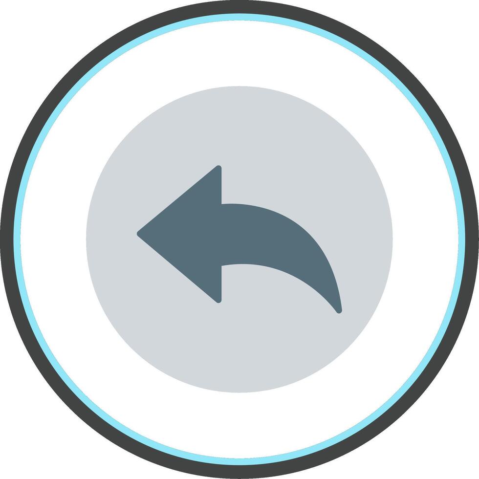 Previous Flat Circle Icon vector