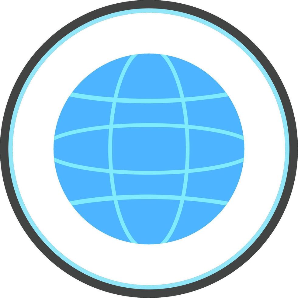 Globe Flat Circle Icon vector