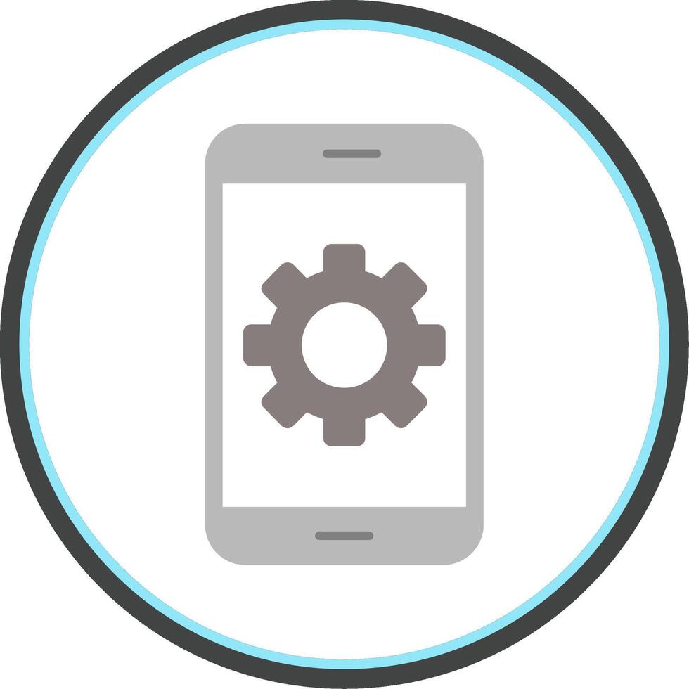 Phone Flat Circle Icon vector