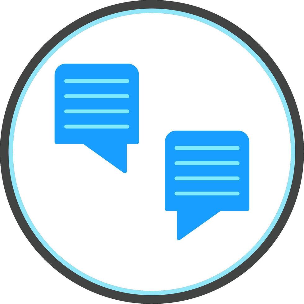 Chat Flat Circle Icon vector
