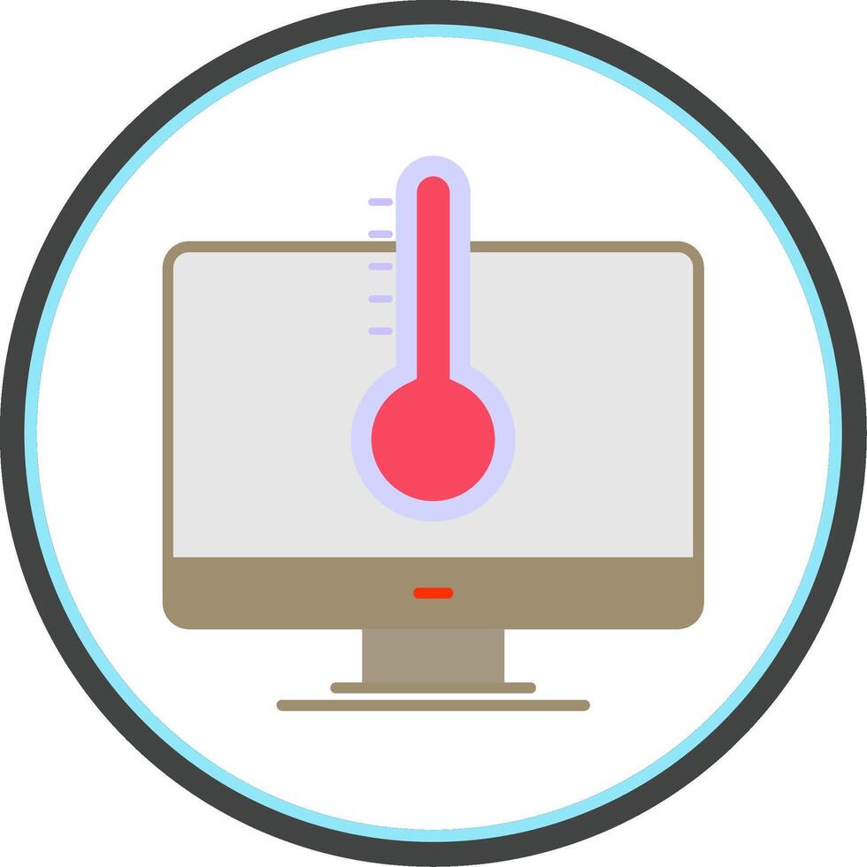 Temperature Flat Circle Icon vector
