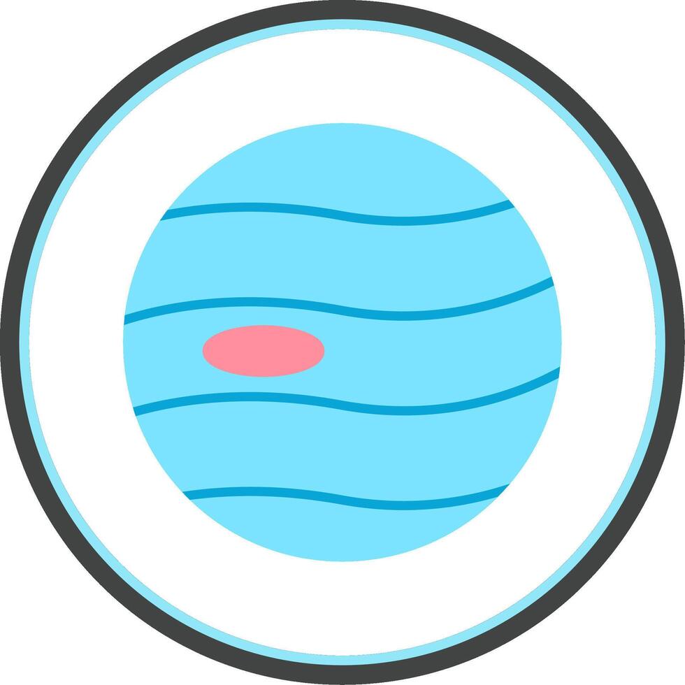 Planet Flat Circle Icon vector