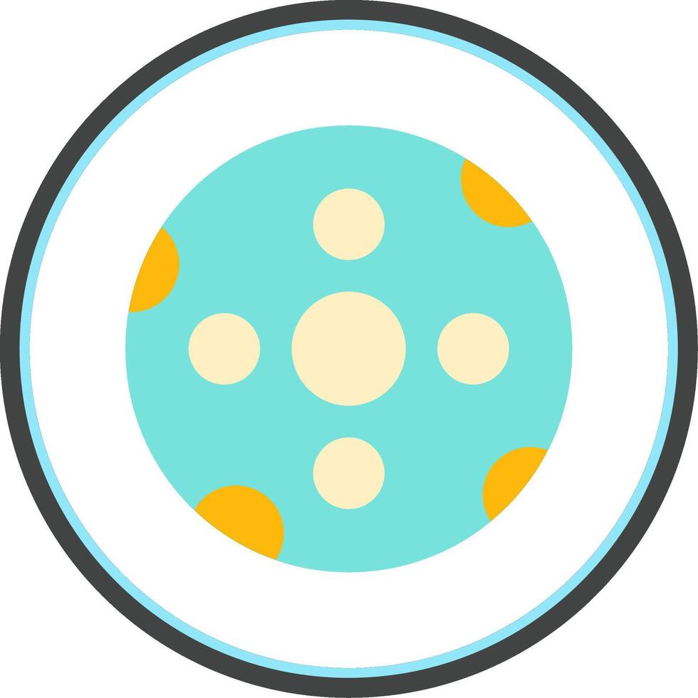 Big Moon Flat Circle Icon vector