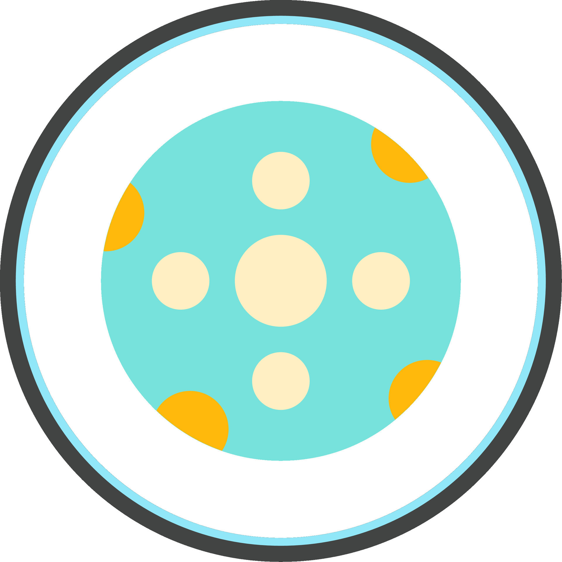 Big Moon Flat Circle Icon 38838178 Vector Art at Vecteezy