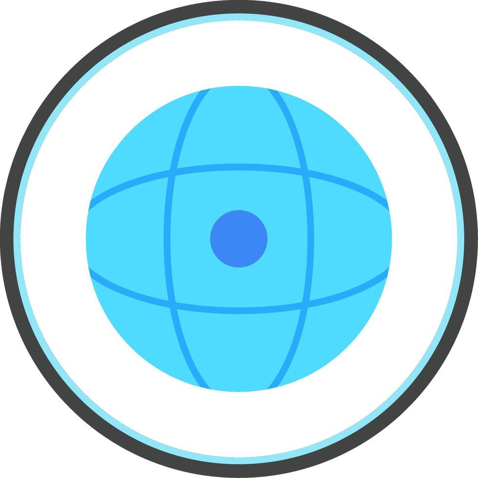 World Flat Circle Icon vector