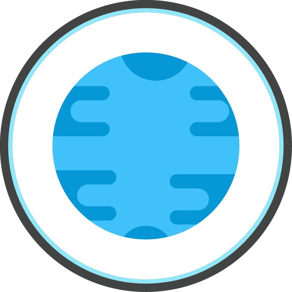 Uranus Flat Circle Icon vector