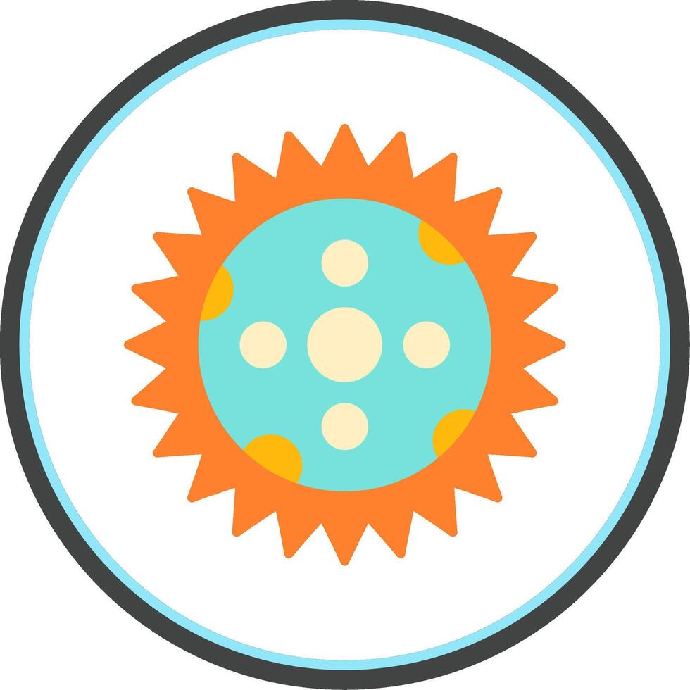 eclipse plano circulo icono vector