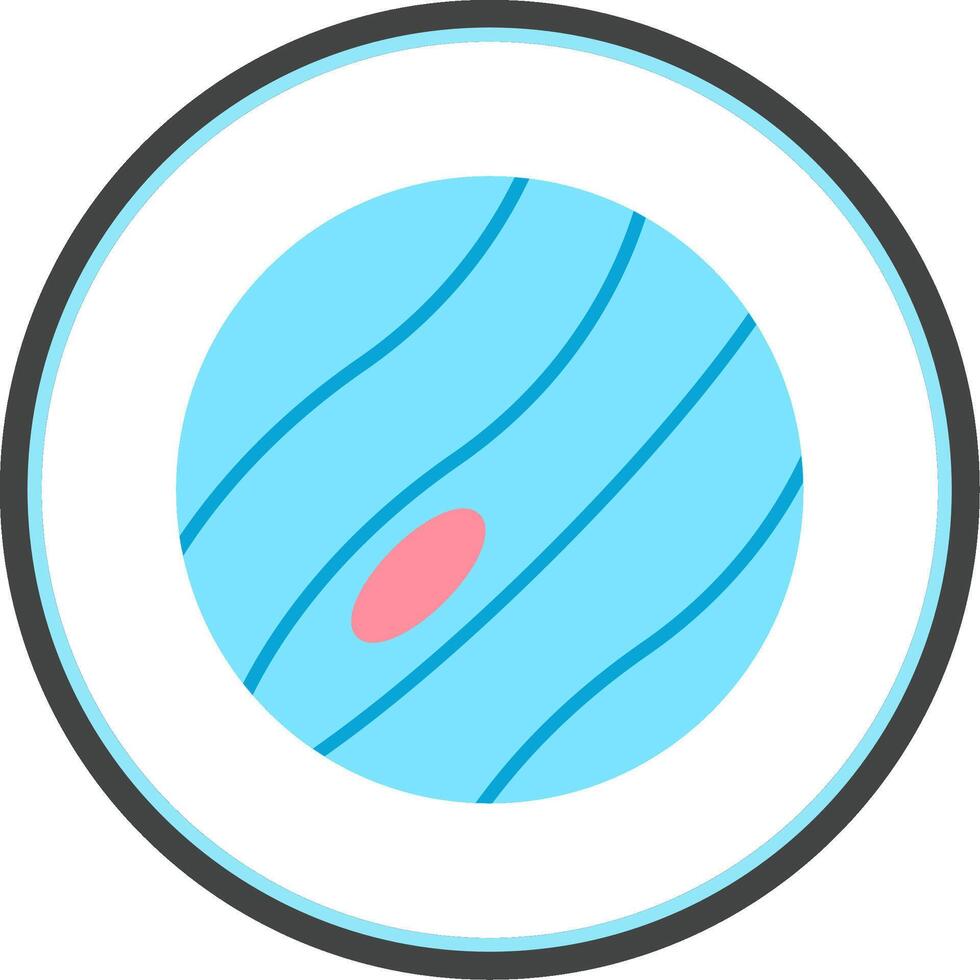 Planet Flat Circle Icon vector