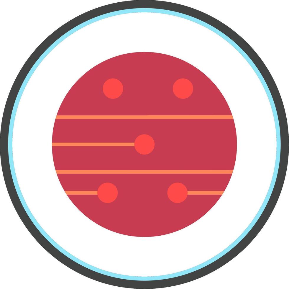 Mars Flat Circle Icon vector