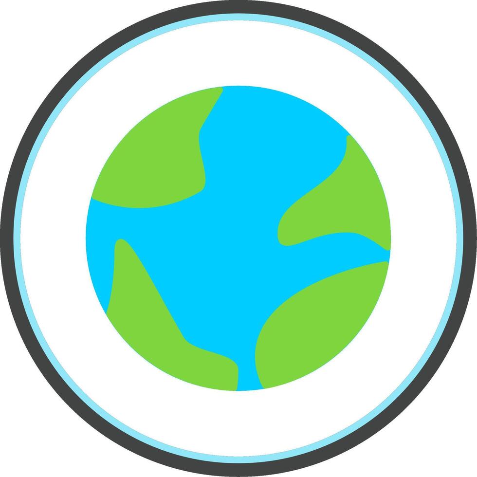 Earth Globe Flat Circle Icon 38838309 Vector Art at Vecteezy