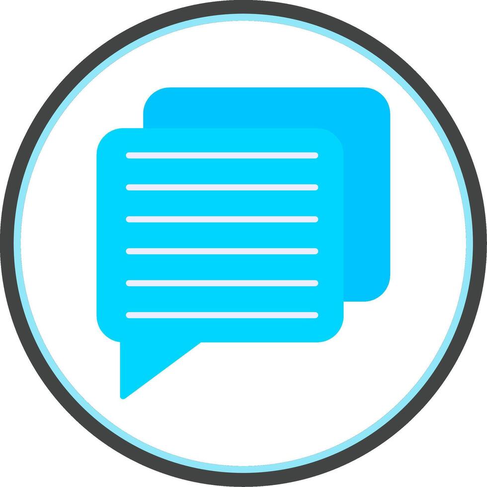Chat Flat Circle Icon vector