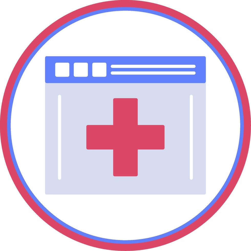 Medical App Flat Circle Icon vector