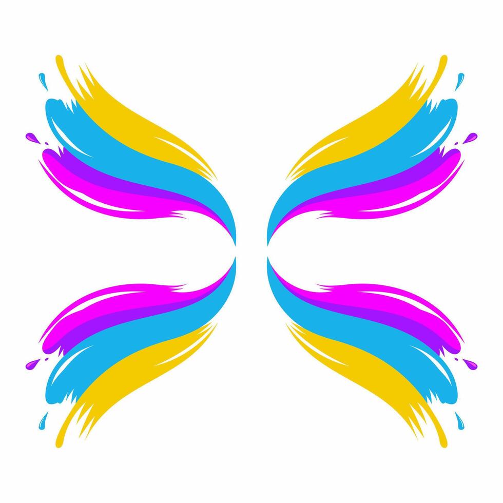 resumen vistoso mariposa logo en un blanco antecedentes. vector ilustración.
