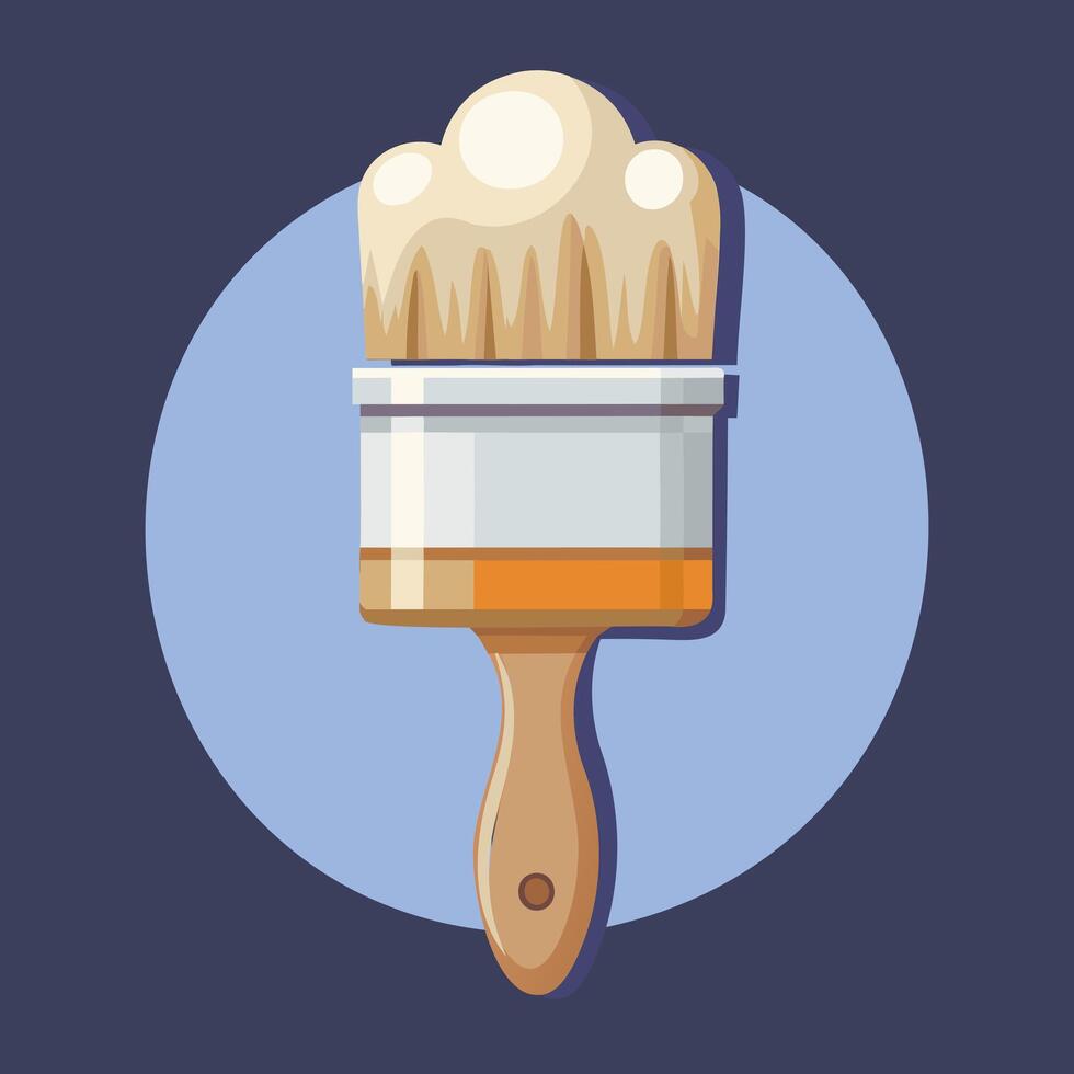 Paintbrush icon. Flat illustration of paint brush vector icon for web design