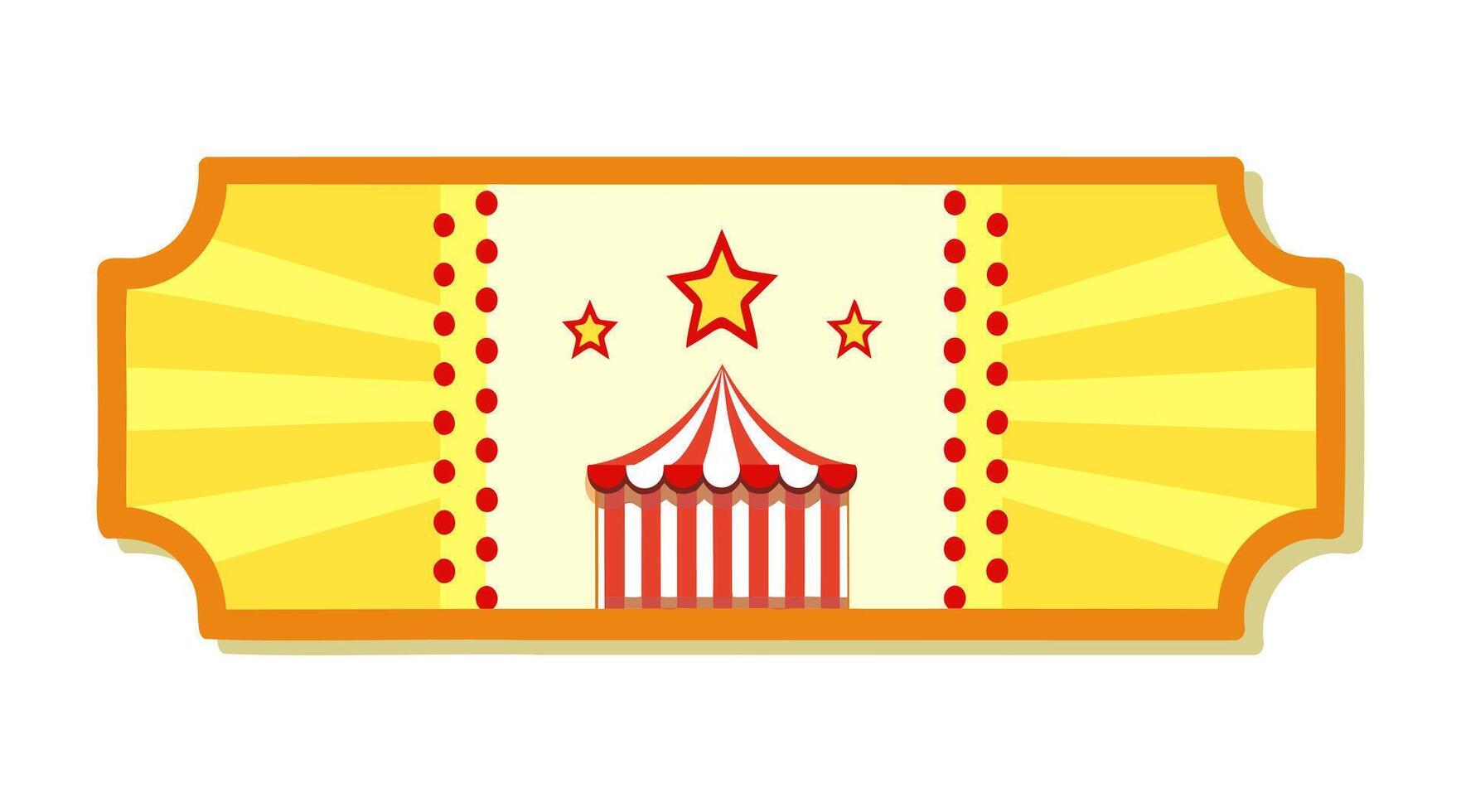 a circus ticket with a star on top vector