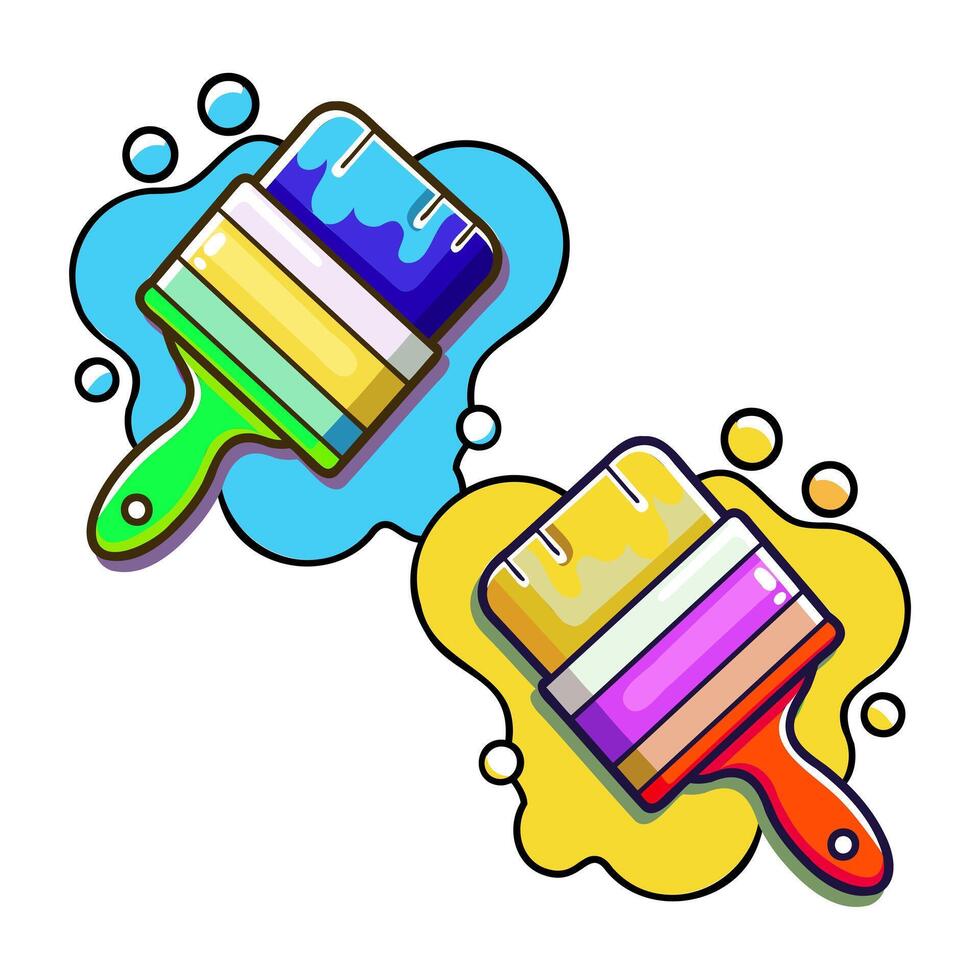 paintbrush icon vector illustration