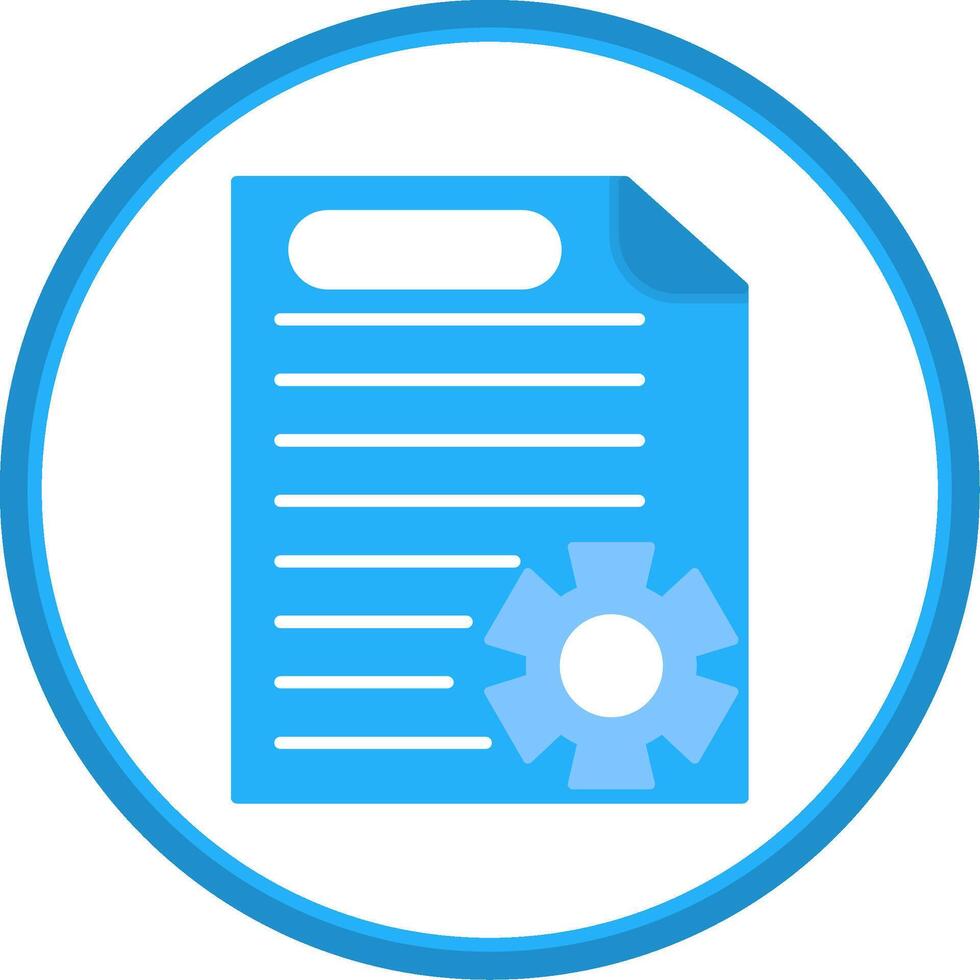 List Flat Circle Icon vector