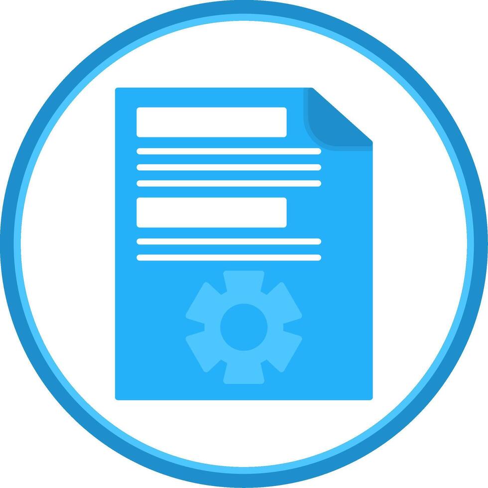 Project Management Flat Circle Icon vector