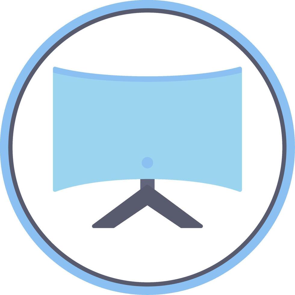 Computer Flat Circle Icon vector