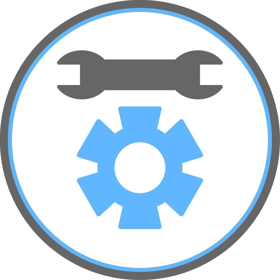 Technical Support Flat Circle Icon vector