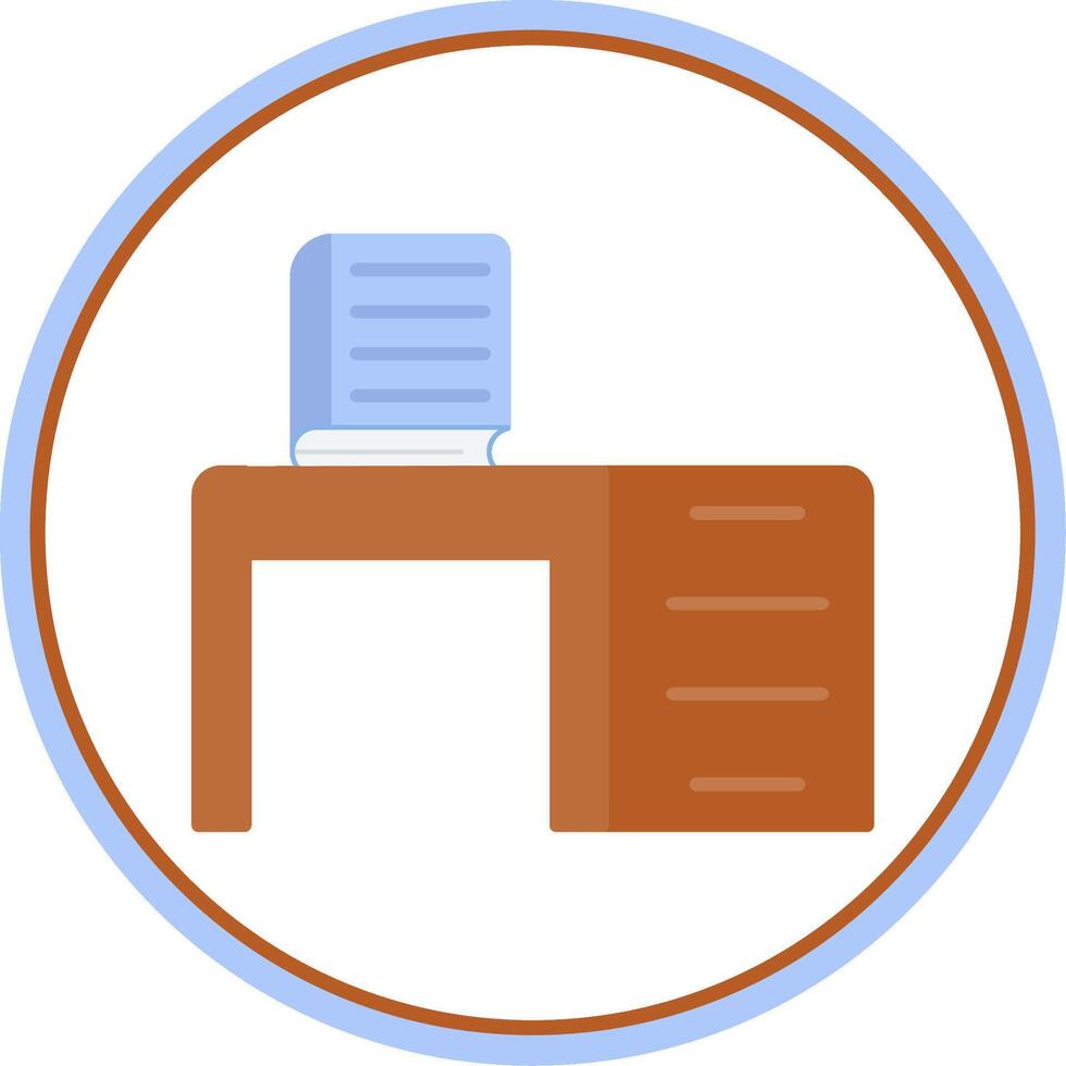 Table Flat Circle Icon vector