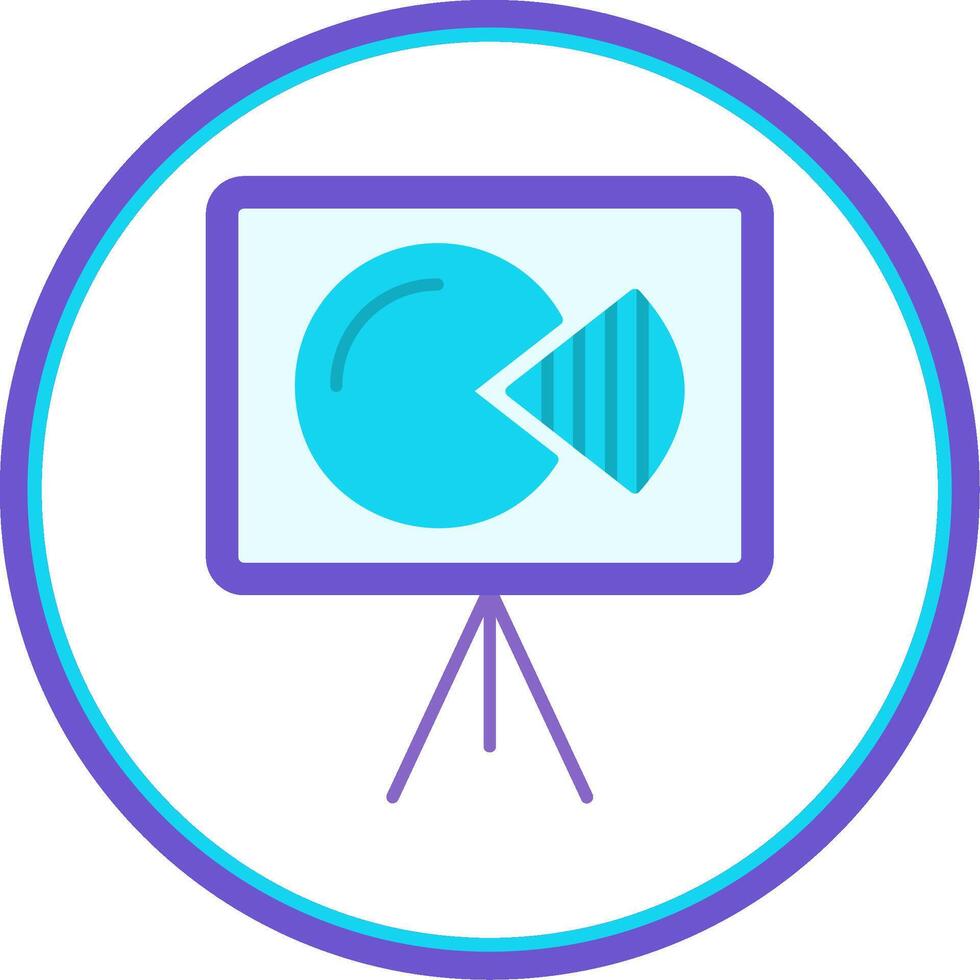 Presentation Flat Circle Icon vector