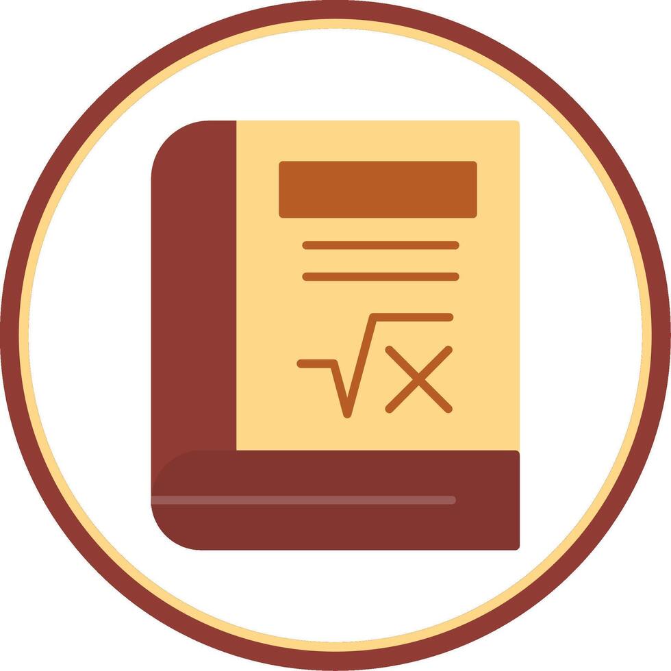 Book Flat Circle Icon vector