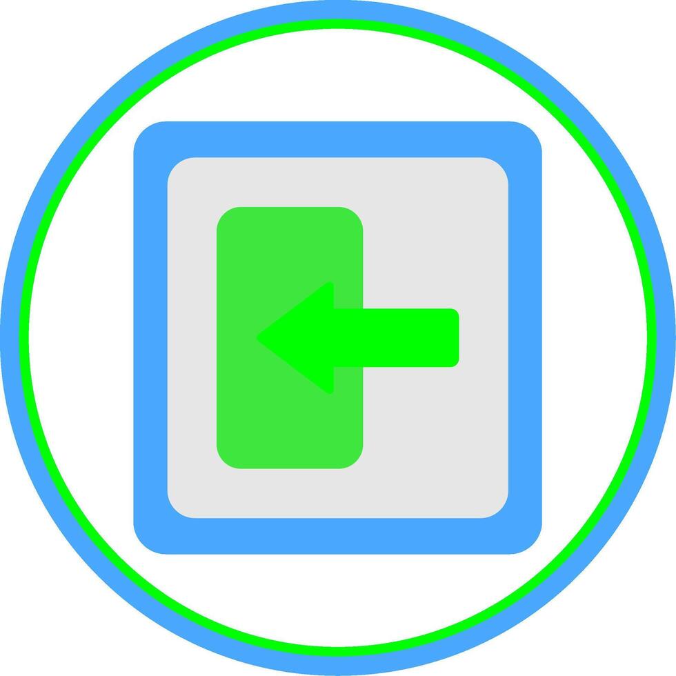 Log In Flat Circle Icon vector