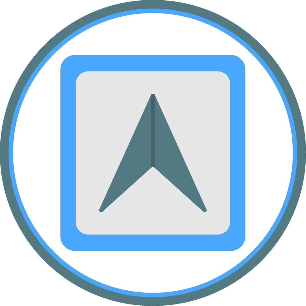 Cursor Flat Circle Icon vector
