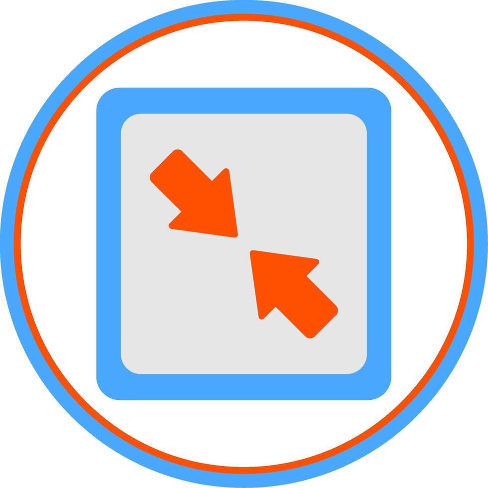Shrink Flat Circle Icon vector